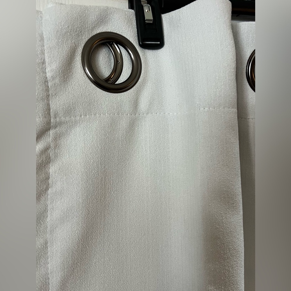 White Curtain with Bronze Grommets